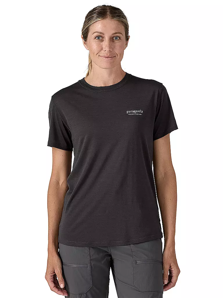 PATAGONIA | T-shirt de sport femme Capilene® Cool Merino Graphic | Noir