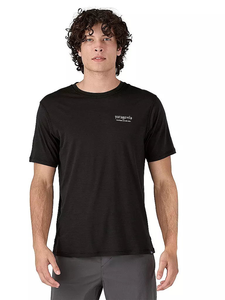 PATAGONIA | T-shirt de sport homme Capilene® Cool Merino Graphic | Noir
