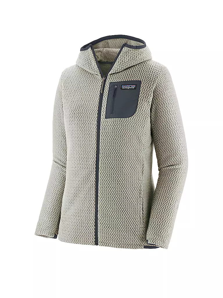 PATAGONIA | Veste polaire femme R1® Air à fermeture éclair intégrale et capuche | Crème