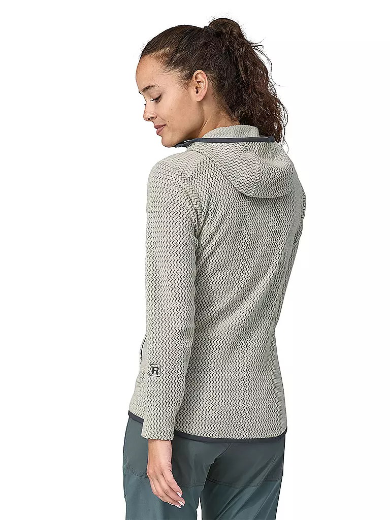 PATAGONIA | Veste polaire femme R1® Air à fermeture éclair intégrale et capuche | Crème