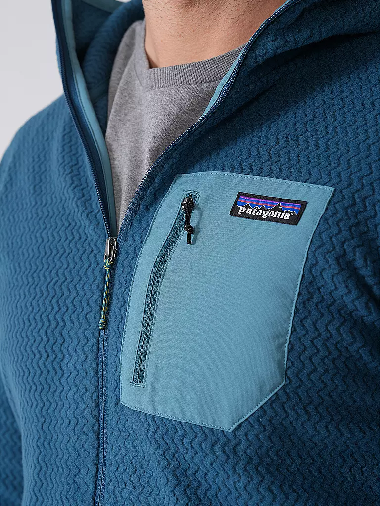PATAGONIA | Veste polaire zippée à capuche R1® Air pour homme | Pétrole