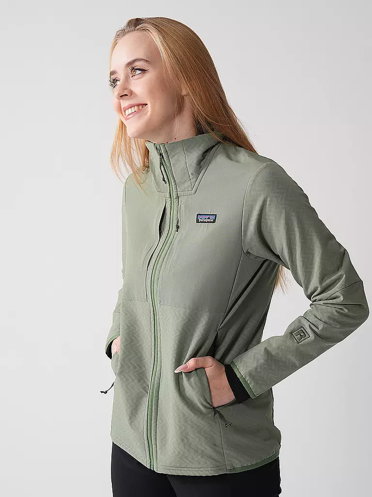 PATAGONIA | Veste softshell femme R2 Cross Strata Hoodie | Vert
