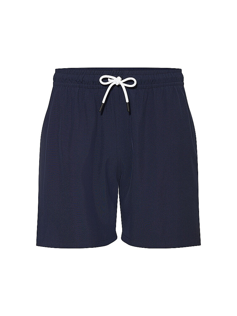Short de bain uni bleu marine S