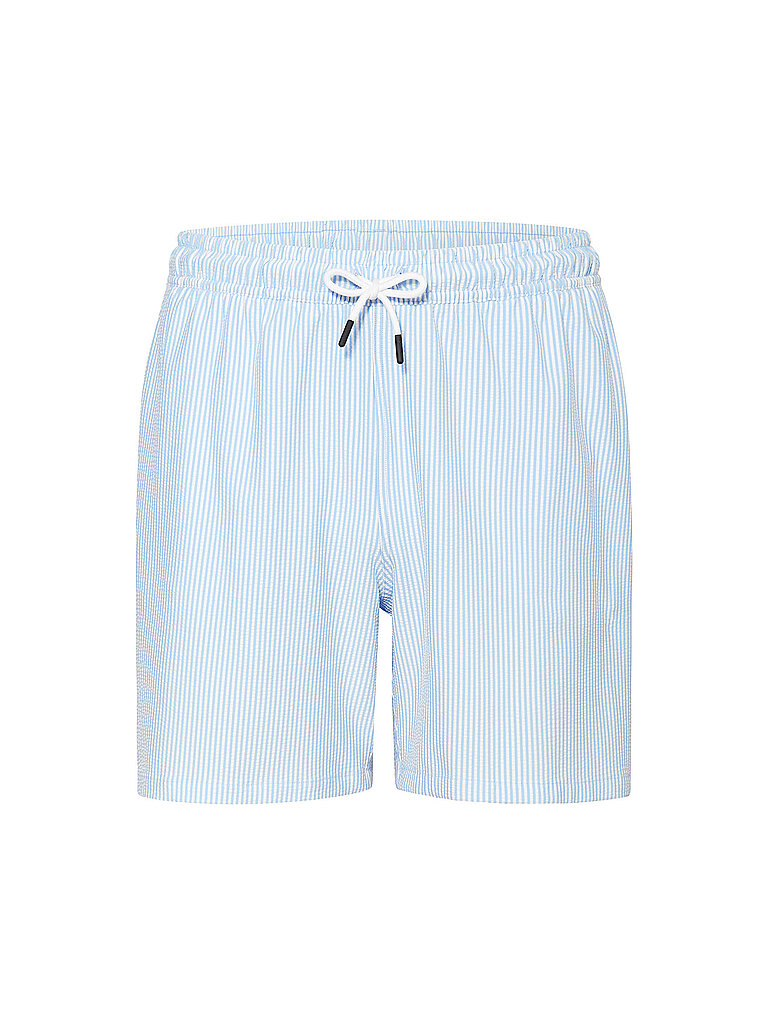 Short de bain rayé bleu clair M