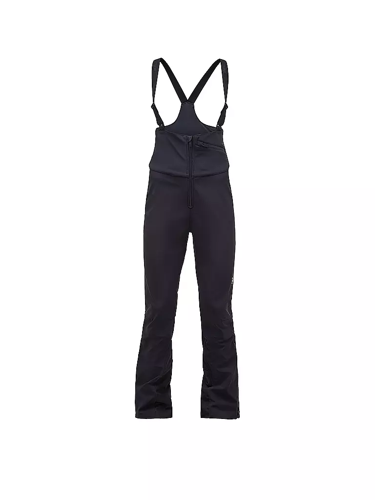 PEAK PERFORMANCE | Pantalon de ski femme Softshell Stretch à bavette | Noir