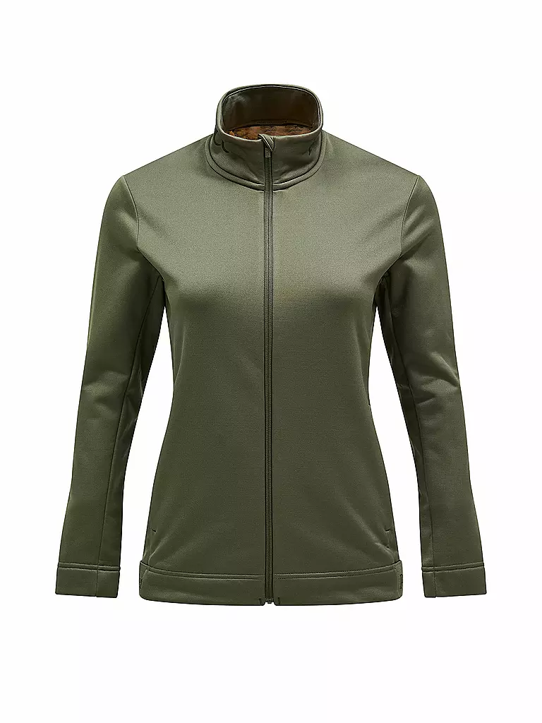 PEAK PERFORMANCE | Veste de corps Femme Rider Tech à fermeture éclair et capuche | Olive