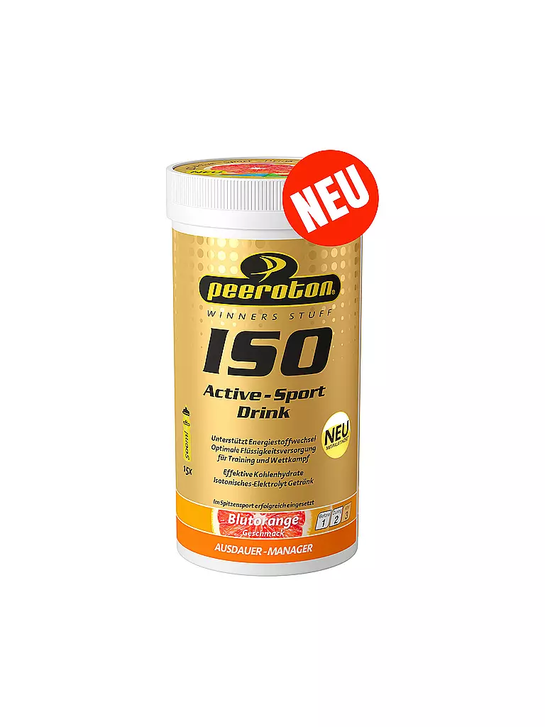 PEEROTON | Boisson isotonique en poudre Iso Active Orange Sanguine 300g | Multicolore