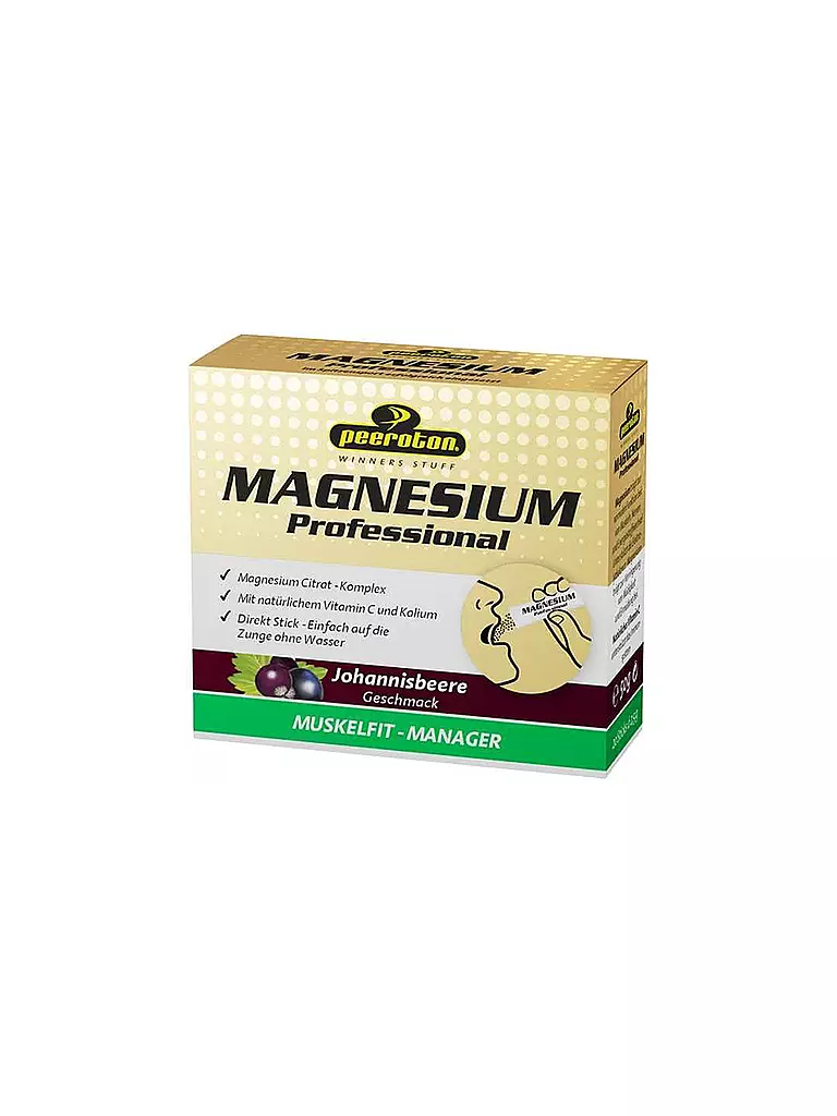 PEEROTON | Magnésium Professional Cassis 20 sticks de 2,5 g | Multicolore