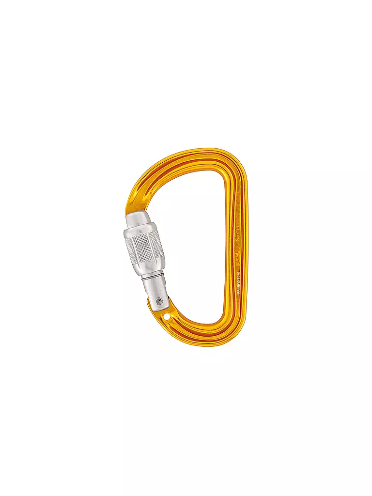 PETZL | Mousqueton Sm'D Screw Lock | Jaune