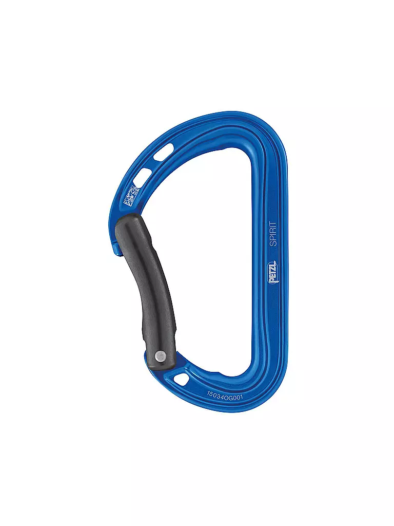 PETZL | Mousqueton Spirit Doigt Courbe | Bleu