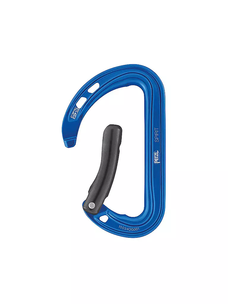 PETZL | Mousqueton Spirit Doigt Courbe | Bleu