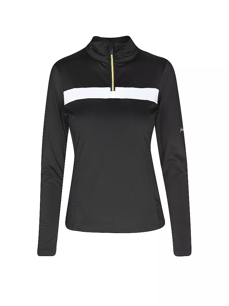 PHENIX | Sous-pull zippé femme Accent doré | Noir