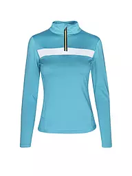 PHENIX | Sous-pull zippé femme Accent doré | Bleu