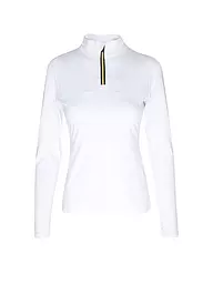 PHENIX | Sous-pull zippé femme Accent doré | Blanc