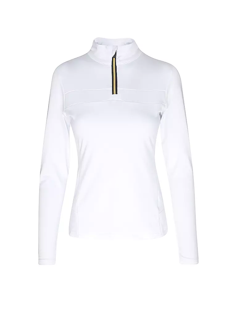 PHENIX | Sous-pull zippé pour femme avec accent doré | Blanc