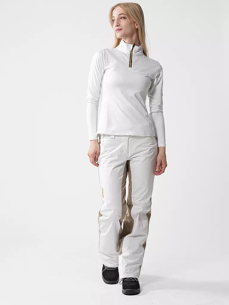 PHENIX | Sous-pull zippé pour femme avec accent doré | Blanc