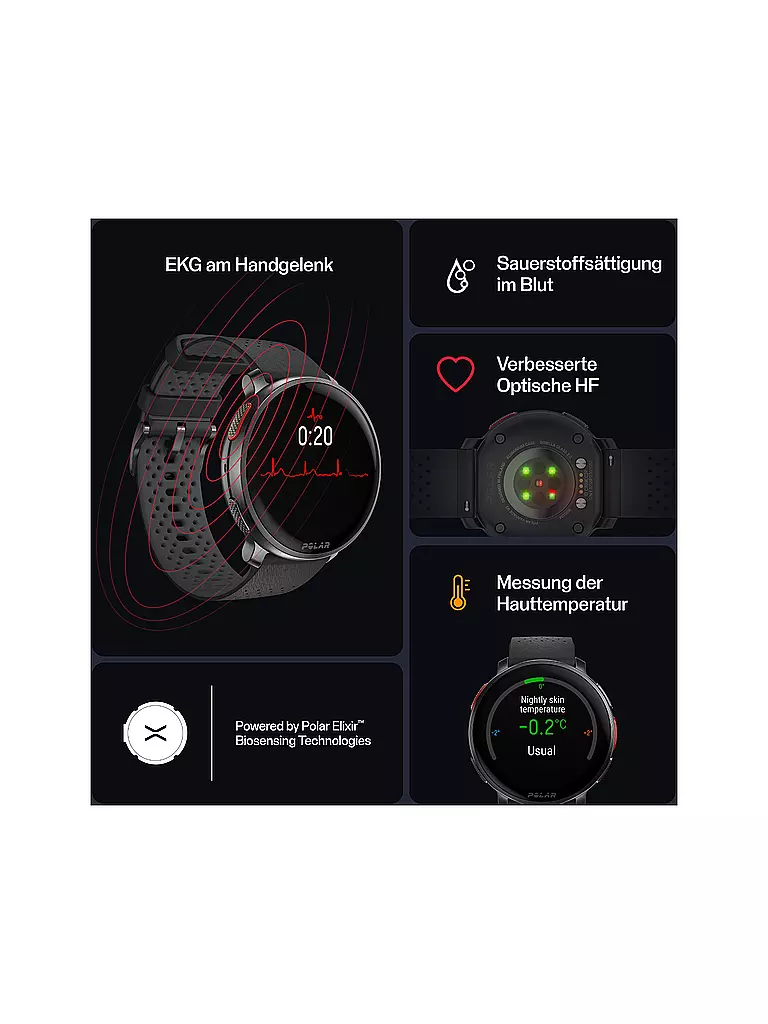 POLAR | Montre multisport GPS Vantage V3 S-L | Noir