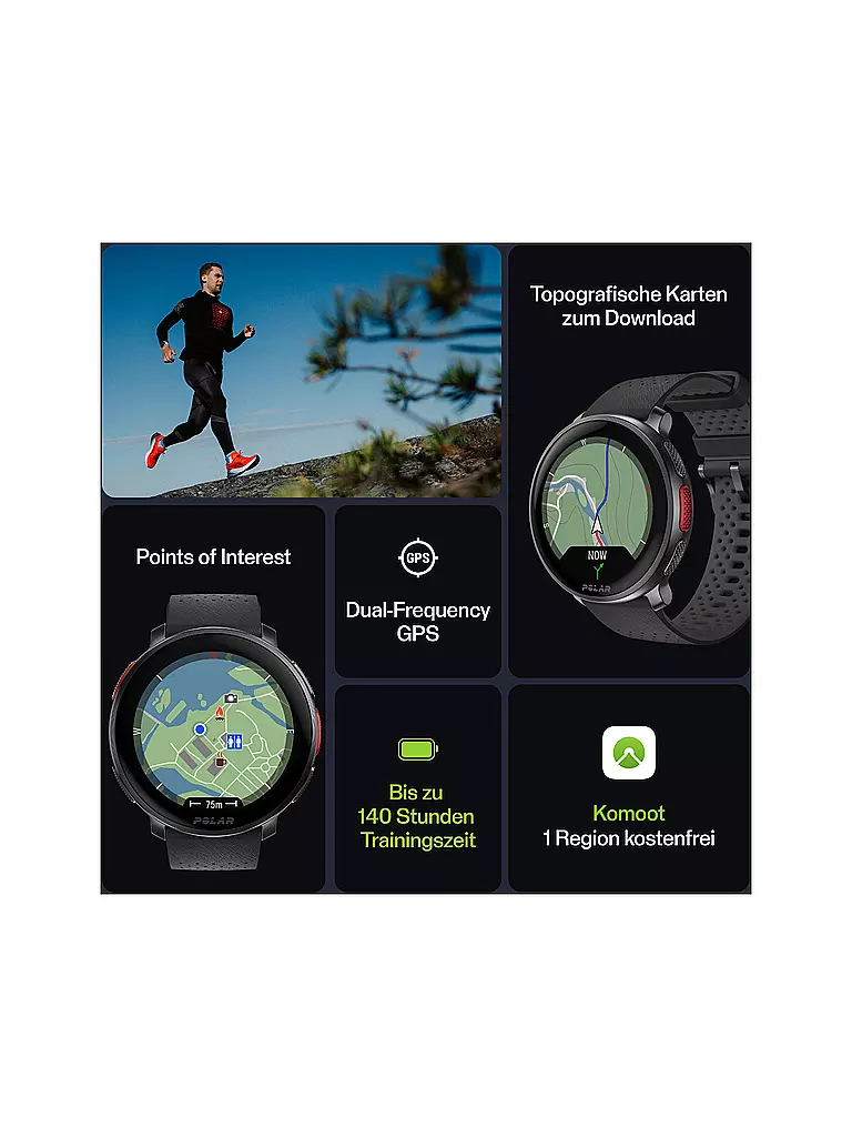 POLAR | Montre multisport GPS Vantage V3 S-L | Noir