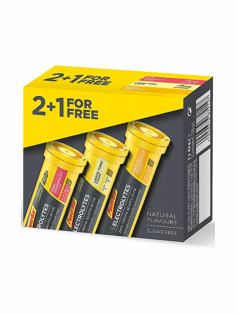 POWER BAR | 5 Electrolytes Comprimés effervescents Multipack 2+1 gratuit | Multicolore