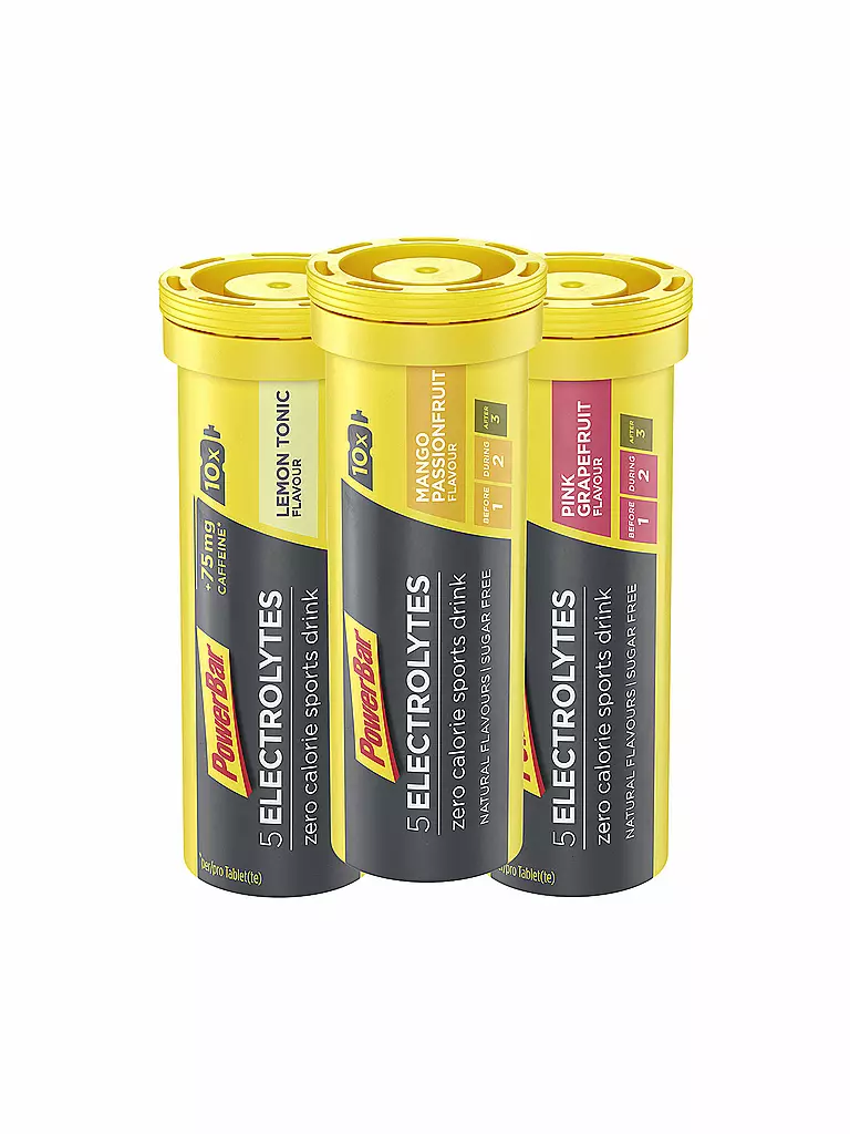 POWER BAR | 5 Electrolytes Comprimés effervescents Multipack 2+1 gratuit | Multicolore