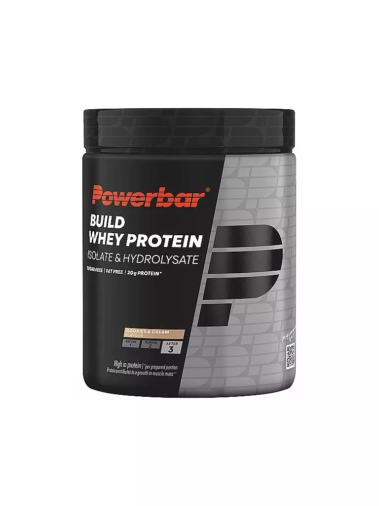 POWER BAR | Boisson en poudre Build Whey Protein Isolate & Hydroisolate Poudre 550g Cookies&Cream | Multicolore
