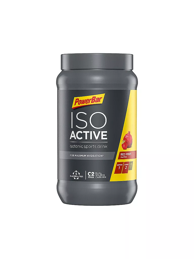 POWER BAR | Boisson isotonique en poudre Isoactive Red Fruit Punch 600g | Multicolore