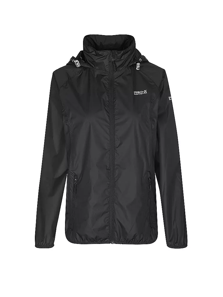 PRO-X ELEMENTS | Veste de pluie femme Packable | Noir