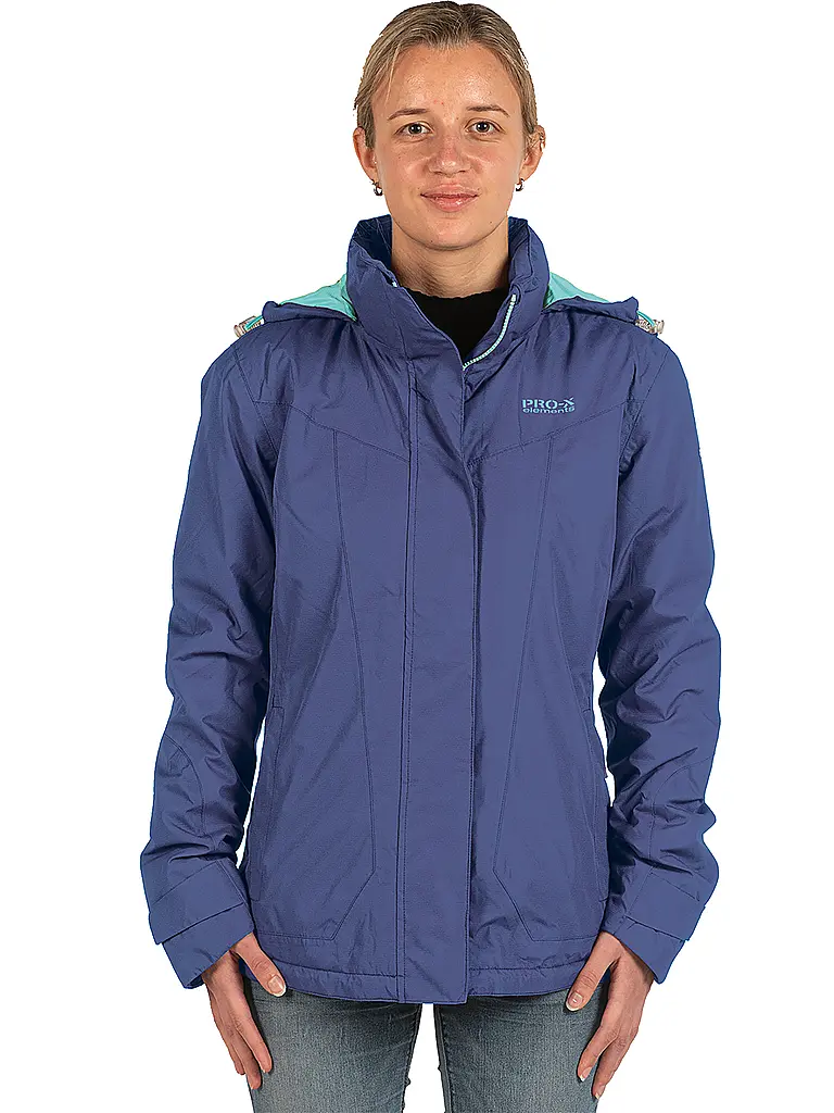 PRO-X ELEMENTS | Veste de pluie matelassée Cindy 2L pour femmes | Bleu