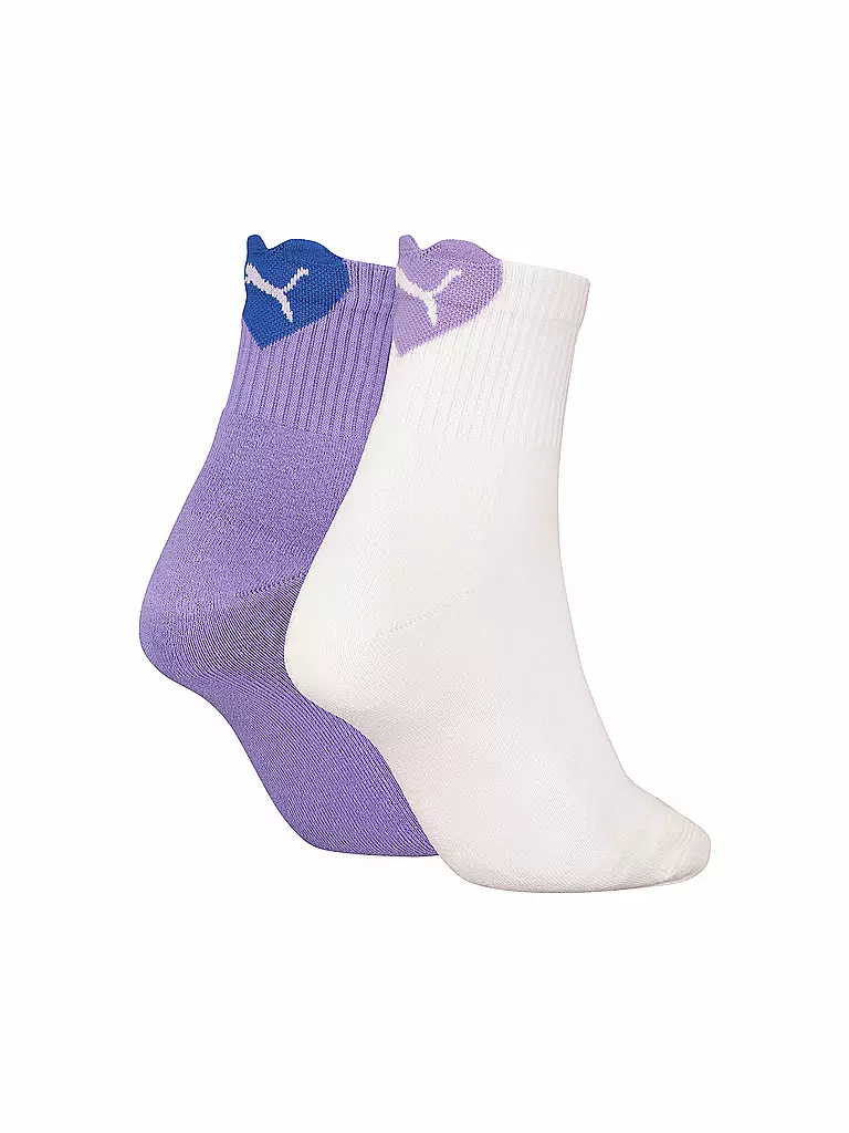 PUMA |  Damen Freizeitsocken Heart Logo Short Crew 2er Pkg.  | Lilas