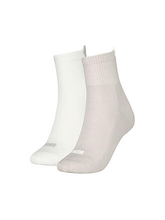 PUMA | Chaussettes décontractées pour femmes Heart Logo Short Crew, paquet de 2