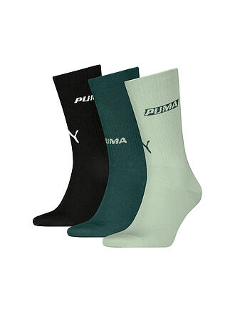 PUMA | Chaussettes décontractées pour hommes Logo Stacking Crew, lot de 3