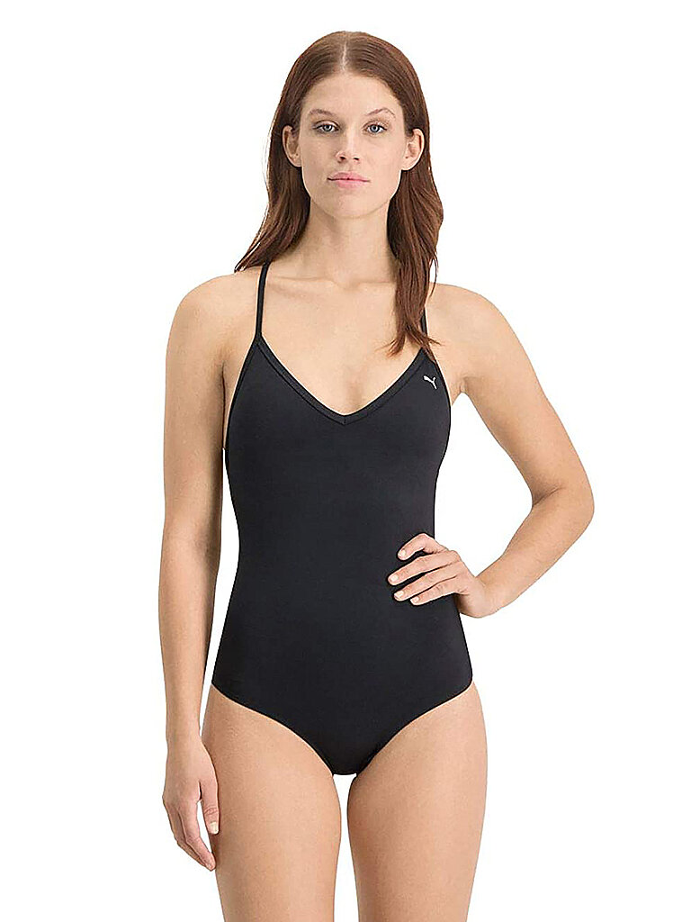 Maillot de bain col en V noir S