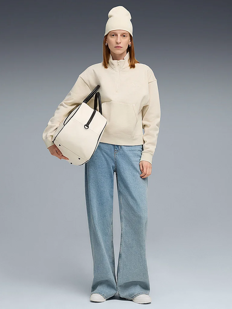 Puma Sweat-shirt Femme Class Comfort Demi-Zip crème   XS 3