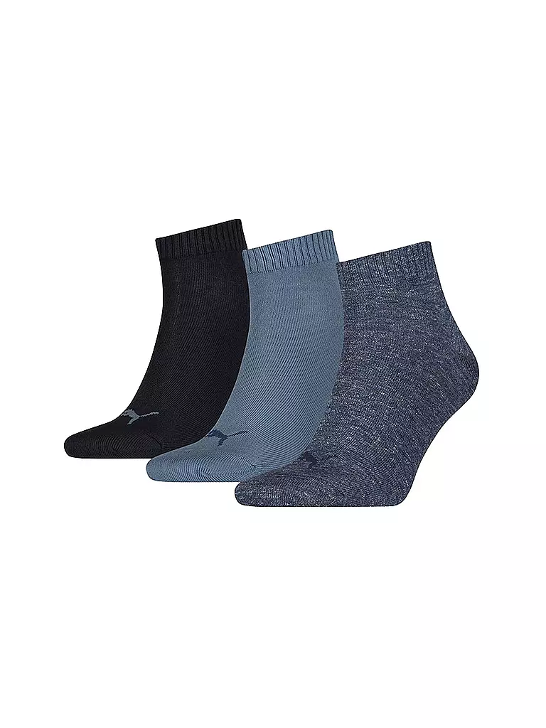 PUMA | 3er Pkg. Socken Quarter | Bleu foncé