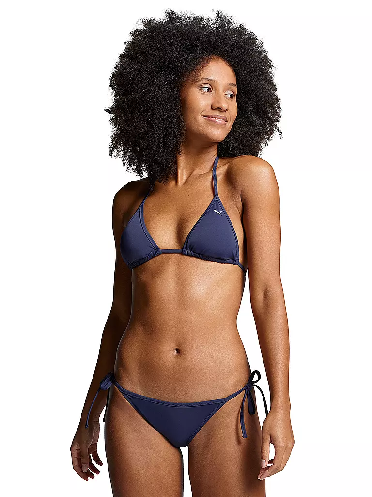 PUMA | Bas de bikini femme avec lacets sur le côté | Bleu foncé