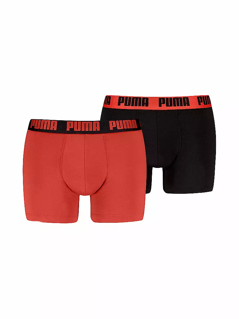 PUMA | Boxer pour homme Everyday Basic, lot de 2 | Rouge