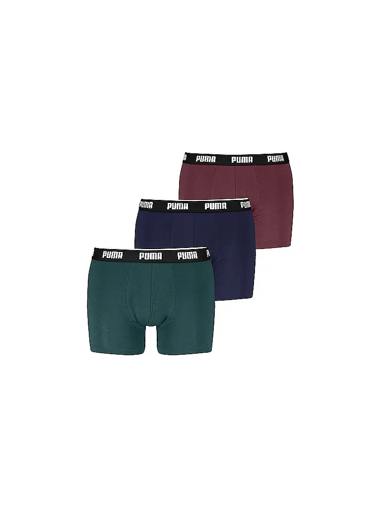 PUMA | Boxers homme lot de 3 | Vert foncé
