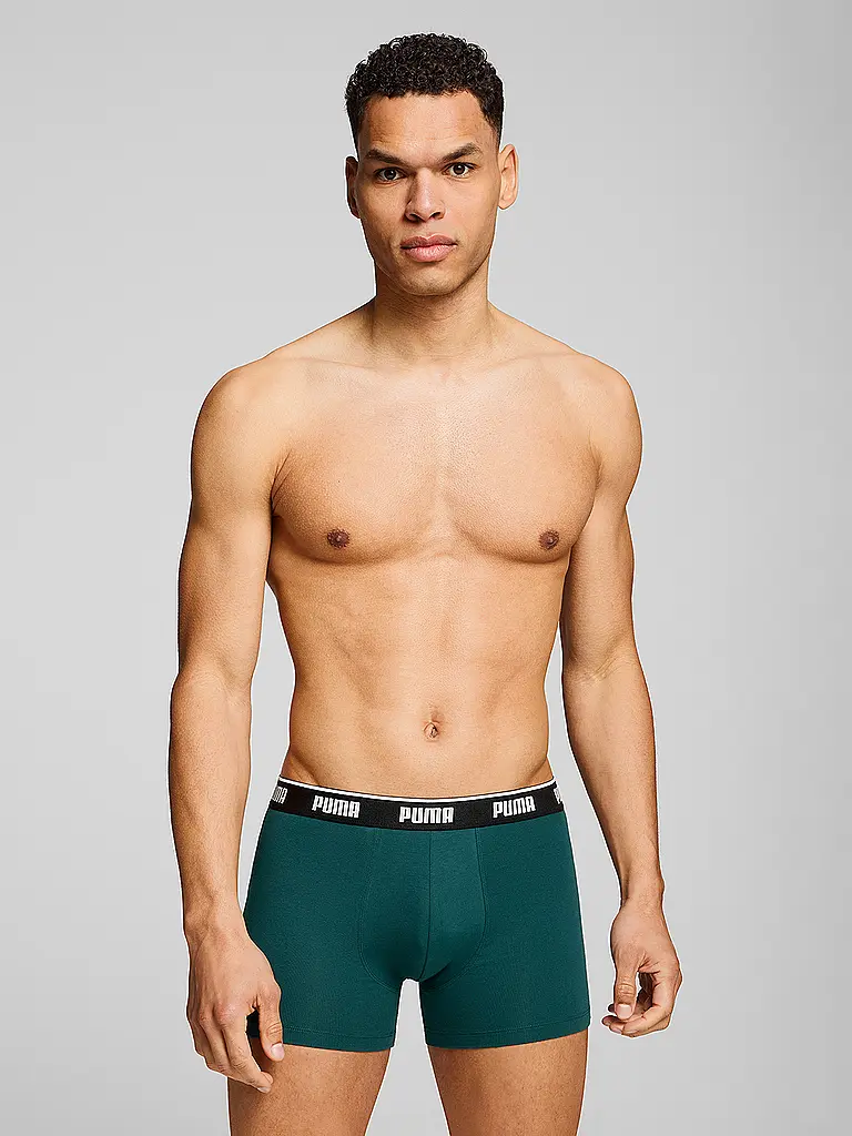 PUMA | Boxers homme lot de 3 | Vert foncé