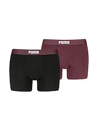 PUMA | Boxershorts Homme avec Ceinture en Mesh Lot de 2 | Rouge foncé