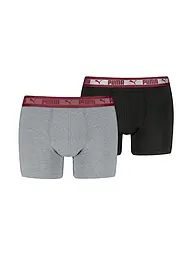 PUMA | Boxershorts Homme Chromatic Waistband Lot de 2 | Rouge foncé