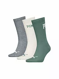 PUMA | Chaussettes de loisirs Logo Crew, lot de 3 | Vert clair