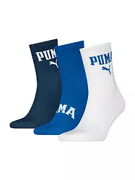 PUMA | Chaussettes de loisirs Logo Crew, lot de 3. | Bleu