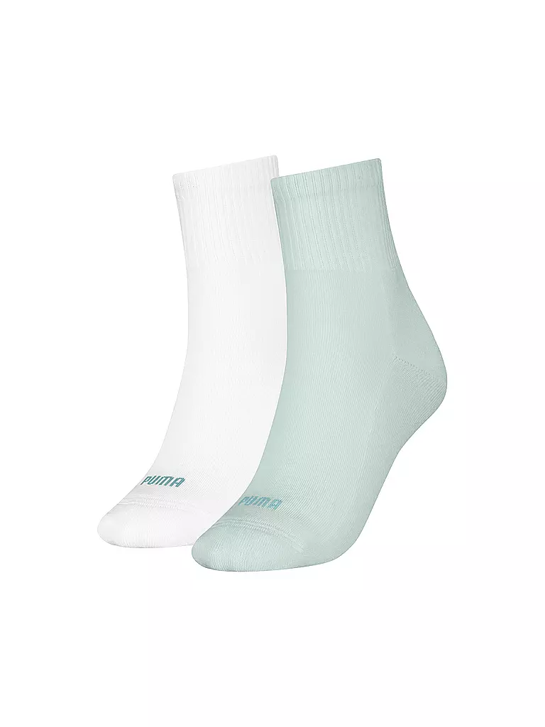 PUMA | Chaussettes de loisirs pour femmes Heart Logo Short Crew, lot de 2 | Vert clair
