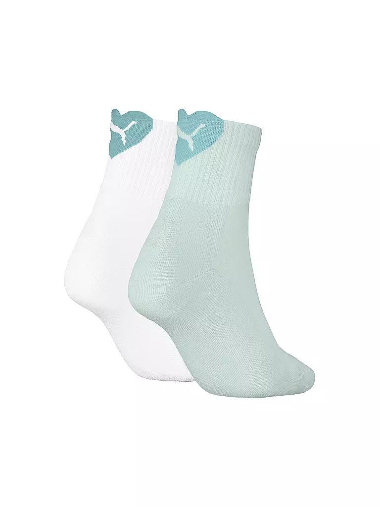 PUMA | Chaussettes de loisirs pour femmes Heart Logo Short Crew, lot de 2 |