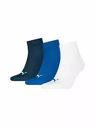 PUMA | Chaussettes de loisirs Quarter Plain, lot de 3 | Bleu