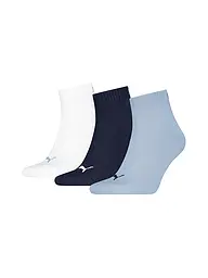 PUMA | Chaussettes de loisirs Quarter Plain, lot de 3 | Bleu clair