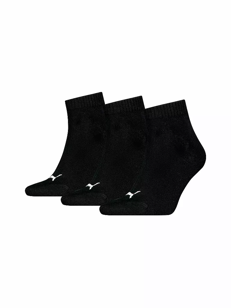 PUMA | Chaussettes de loisirs Quarter Plain, lot de 3 | Noir
