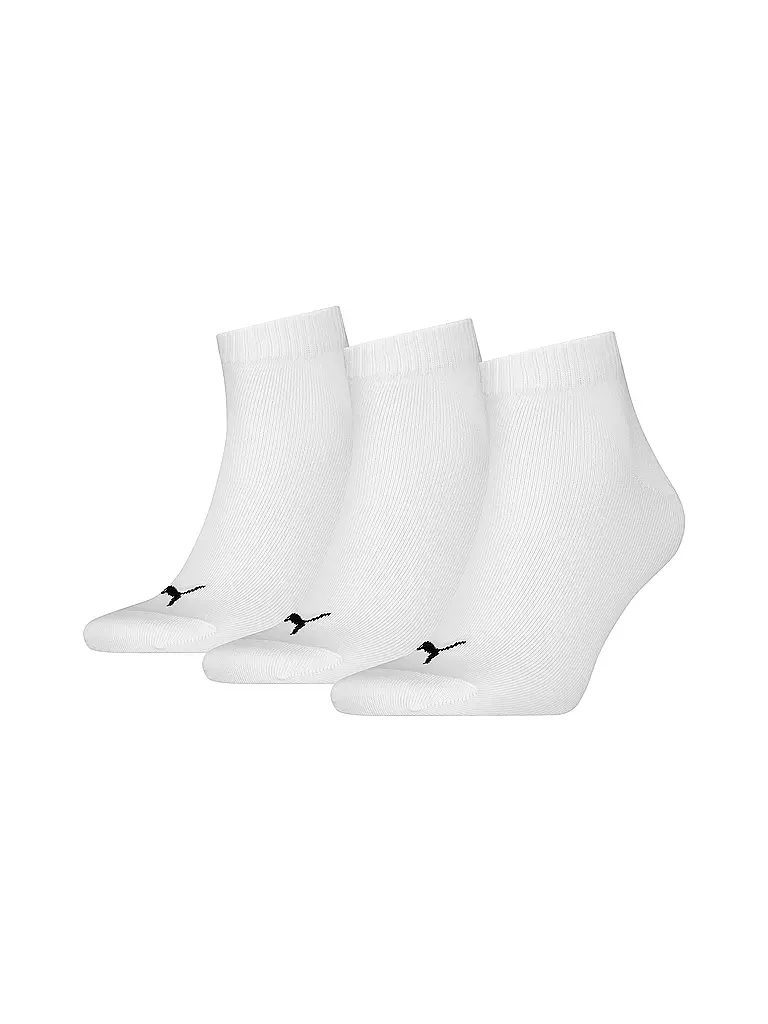 PUMA | Chaussettes de loisirs Quarter Plain, lot de 3 | Blanc