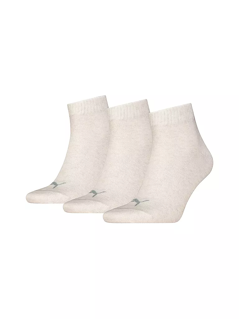 PUMA | Chaussettes de loisirs Quarter Plain, lot de 3 | Crème