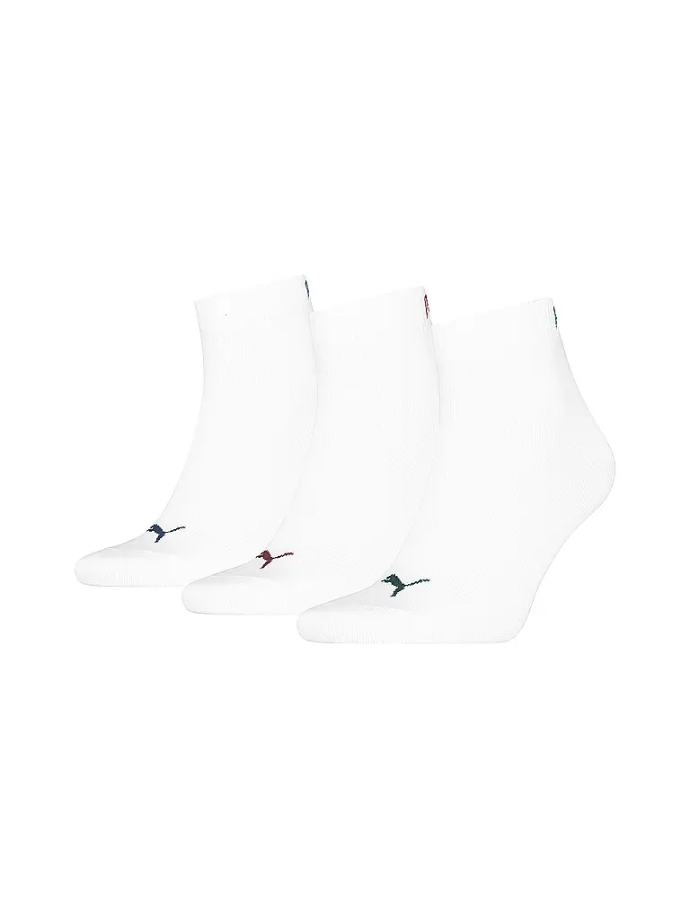 PUMA | Chaussettes de loisirs Quarter Plain, lot de 3 | Blanc